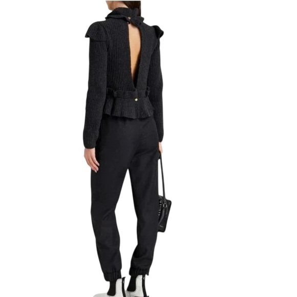 Ganni Dark Gray Cowl Neck Sweater - Picture 2 of 15